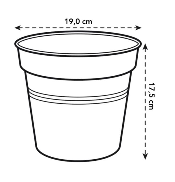 Istutuspott Green Basics 19x17cm roheline