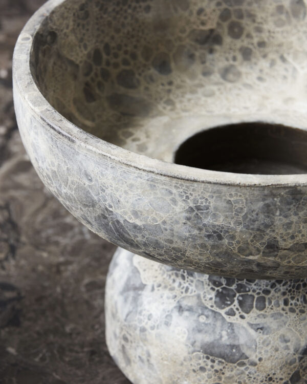 Küünlahoidja Ancient d22x h15cm pruun/hall