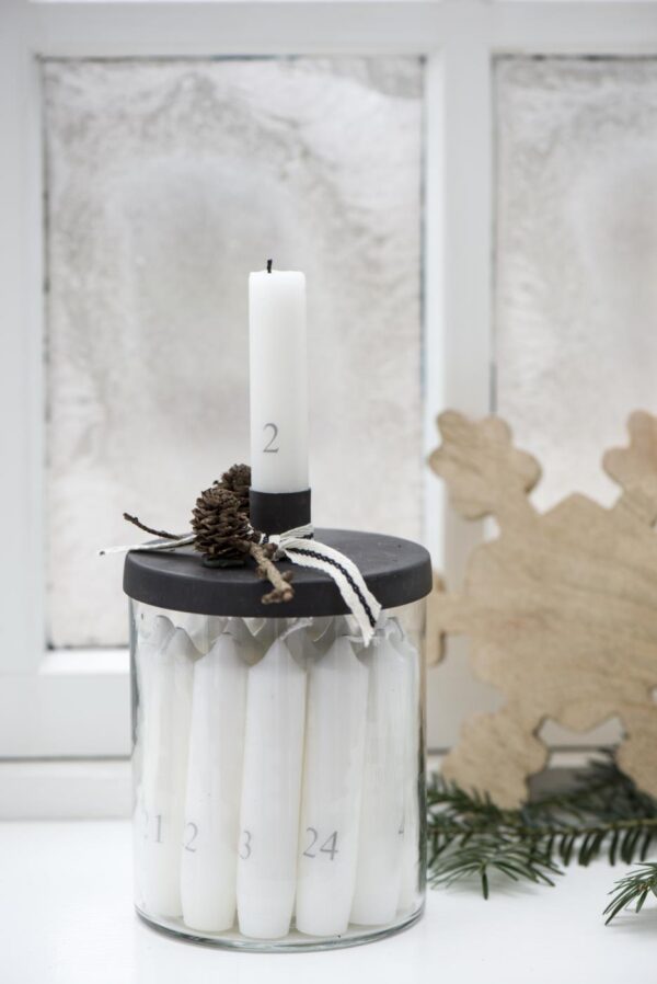 Küünlahoidja klaas h16.5cm, d11cm