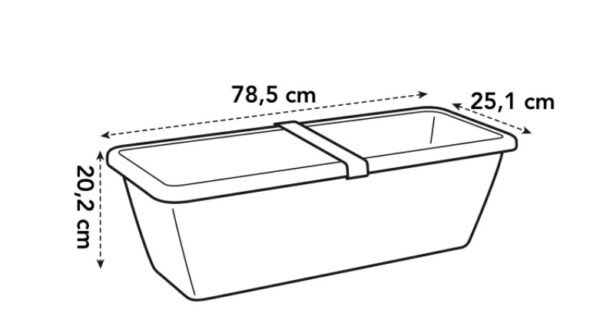Rõdukast Barcelona XL 80cm must