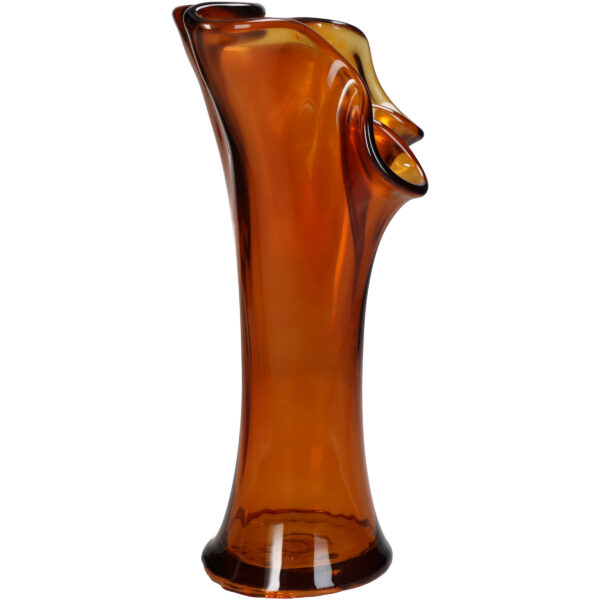 Vaas taaskasutatud klaasist 20x20x30cm oranz