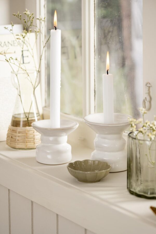 Küünlajalg Blanche d10,2x h8,2cm valge