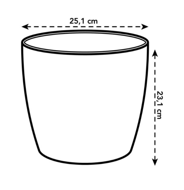 Potiümbris Brussels 25cm valge