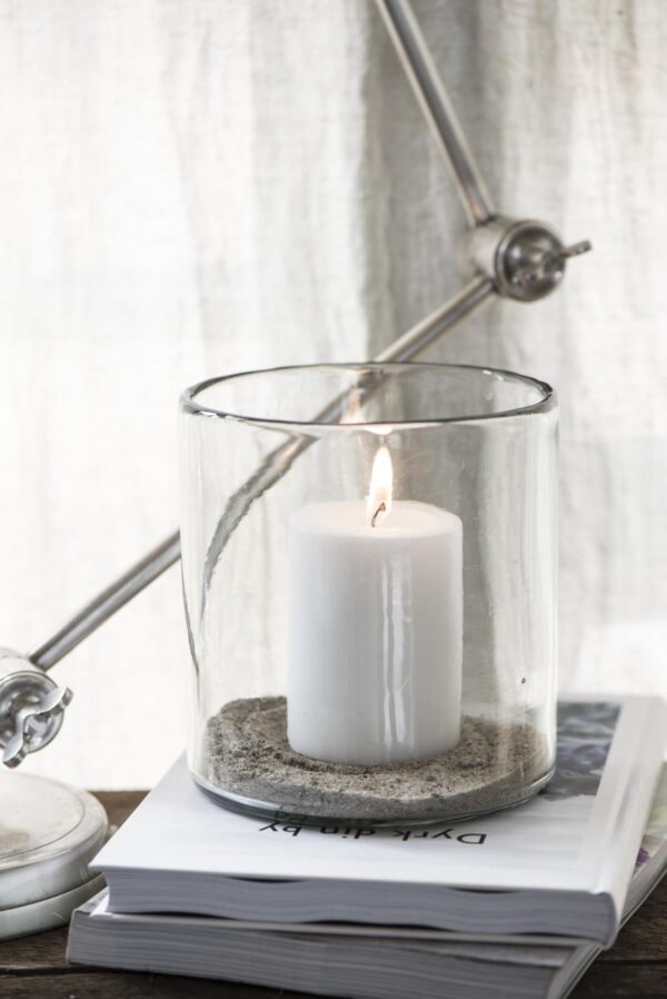 Küünlahoidja h16cm, d15cm klaasist