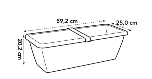 Rõdukast Barcelona XL 60cm terrakota