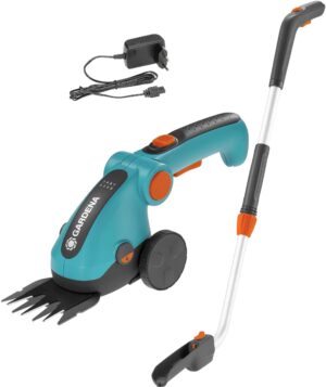 Gardena akumurukäärid ComfortCut Li + teleskoopvars/rattad