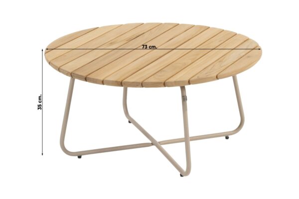 Aialaud Verdi latte d73x h35cm tiigipuu, alum.