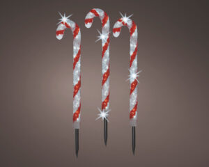 Candy cane 3tk 90LED 13x14x61cm k.valge IP44