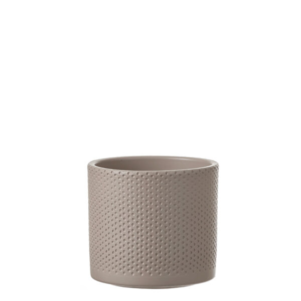 Lillepott Era reljeefne Ø13,5x h12,5cm taupe