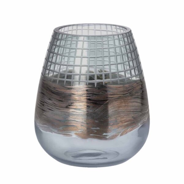 Küünlahoidja Fin suitsuhall 13x15cm