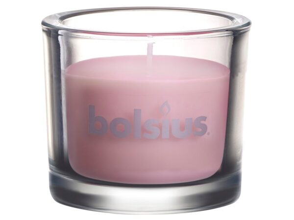 Bolsikus küünal klaas 92x80 roosa