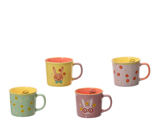 Kruus lilled ja jänesed 9,7x8,2x h8,4cm erinevad