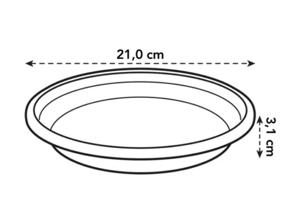 Istutuspoti alus universaalne Ø21cm terrakota