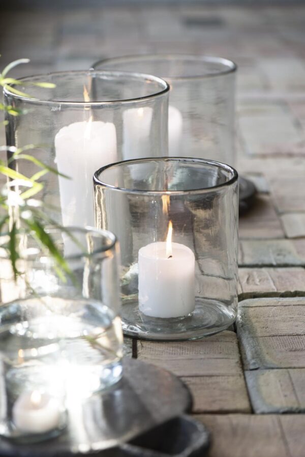 Küünlahoidja h16cm, d15cm klaasist