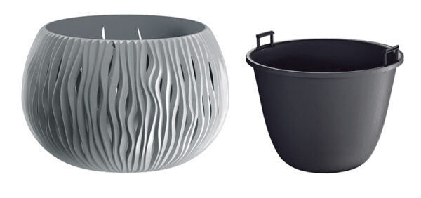 Lillepott Sandy 29x19,5cm helehall