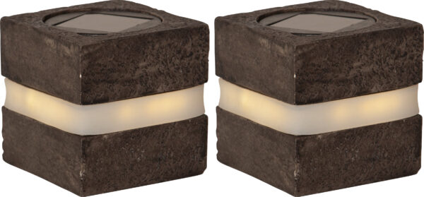 Solarvalgusti kivikuubik 8x8,5x8cm