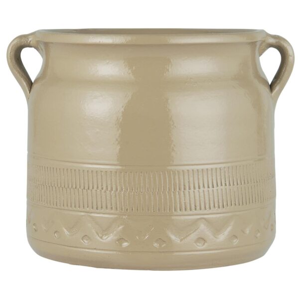 Dekoratiivpott Odin h17cm, d18cm beež