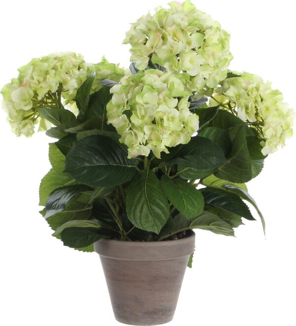 Kunstlill hortensia potis h45x d45cm kreem