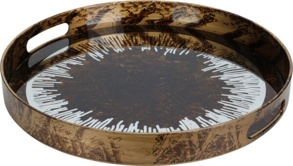 Kandik antiik peegliga, ümmargune d33x h4cm pruun