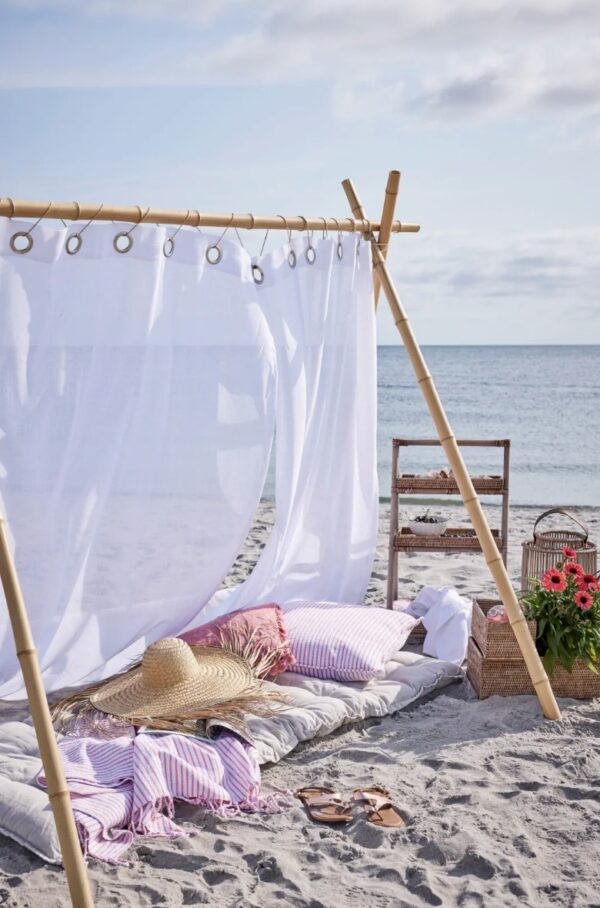 Pleed Olivia 170x130cm, punane/valge