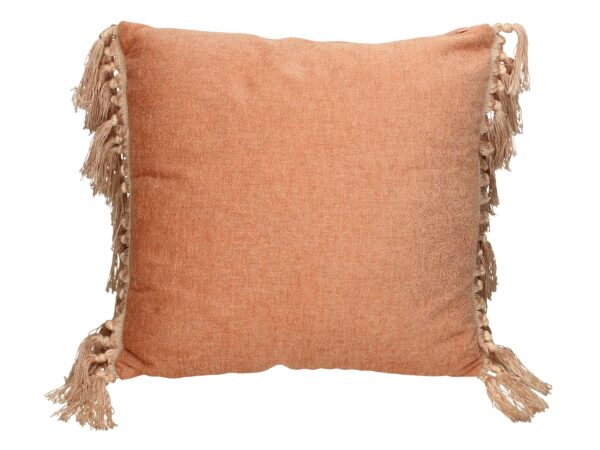 Dekoratiivpadi küljel narmad 45x45cm oranz