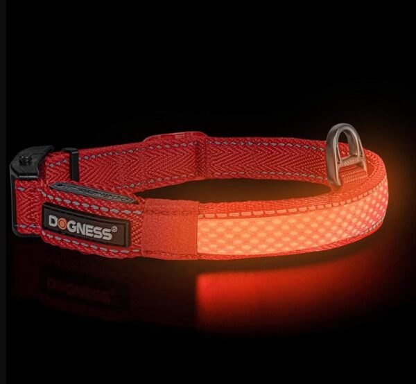 LED kaelarihm Dogness S punane