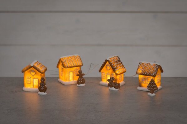 Piparkoogimajad LED 4tk/pk, pat.