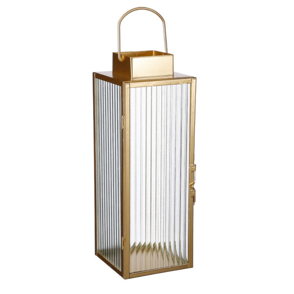 Latern 15x 15x h43cm kuldne