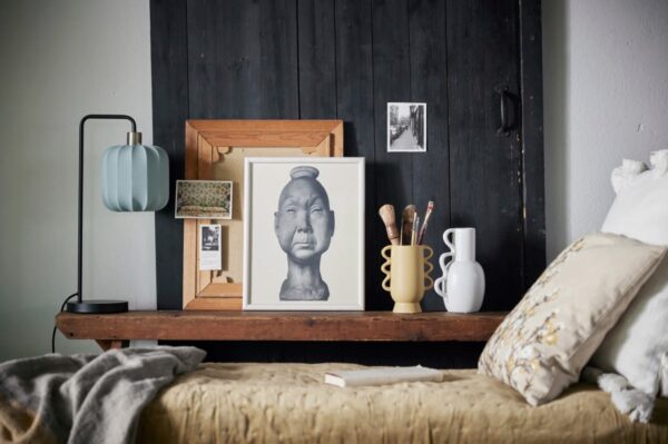 Dekoratiivpadi Ruth lilled 50x50cm kollane