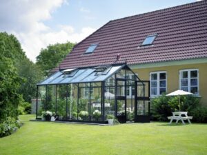 Klaaskasvuhoone Juliana Premium antratsiit alumiiniumkarkass 13,0m²