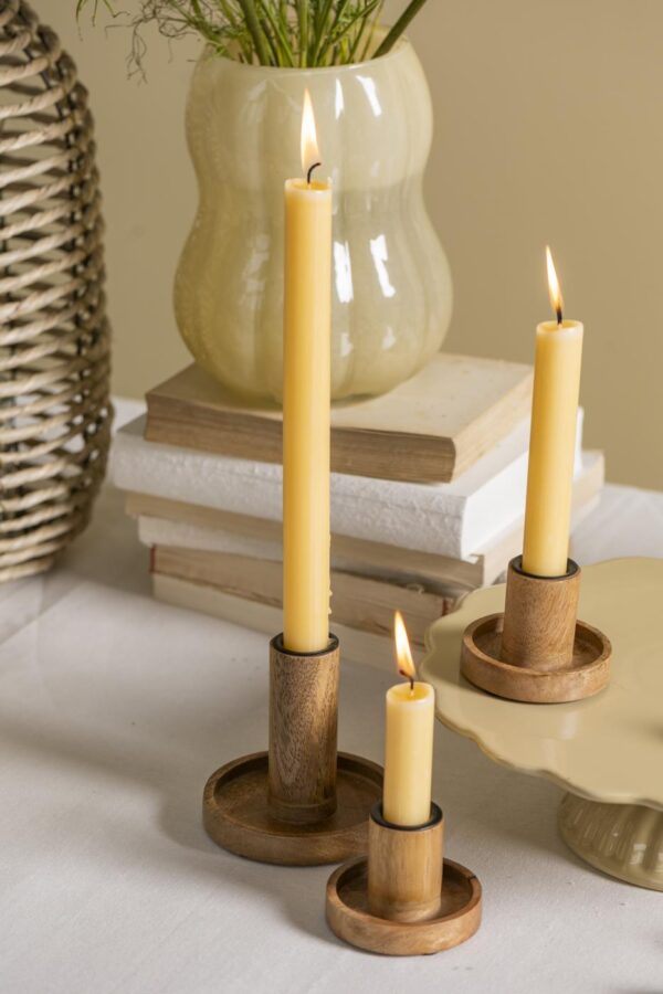 Küünal d2,2x h18cm kollane 8h