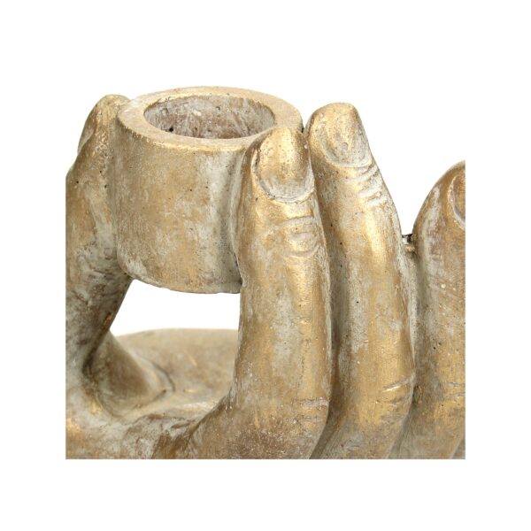 Küünlajalg käsi 12,5x9x11cm kuldne