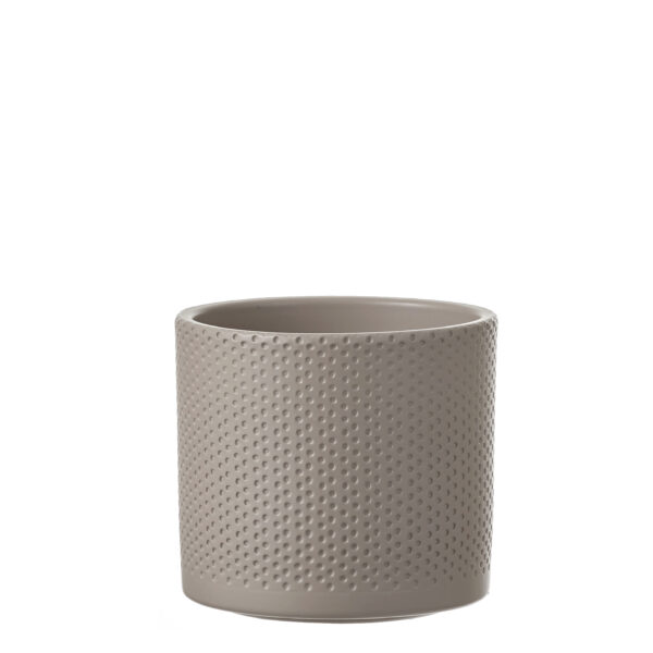 Lillepott Era reljeefne Ø15x h13cm taupe