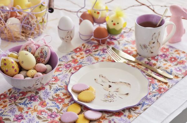 Taldrik jänes lillega d21,5x h2,6cm lilla