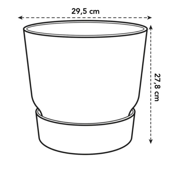 Õuepott Greenville alusega Ø30cm valge