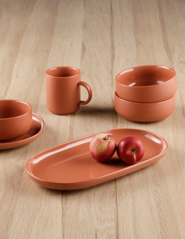 MAKU Simple taldrik ovaalne 33x 18x 5,5cm 2tk terrakota