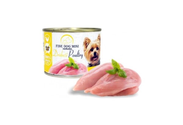 Koerakonserv Fine Dog  mini exclusive linnuliha 200g