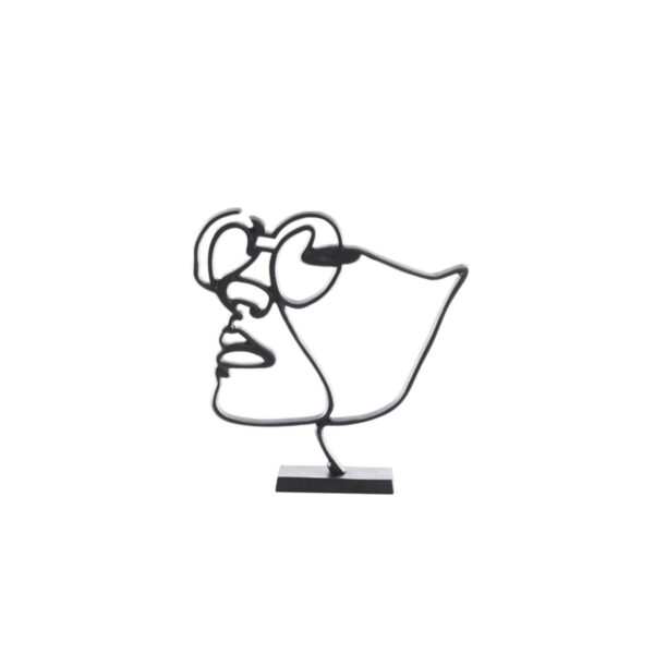 Dekoratsioon nägu 34x8x35cm must