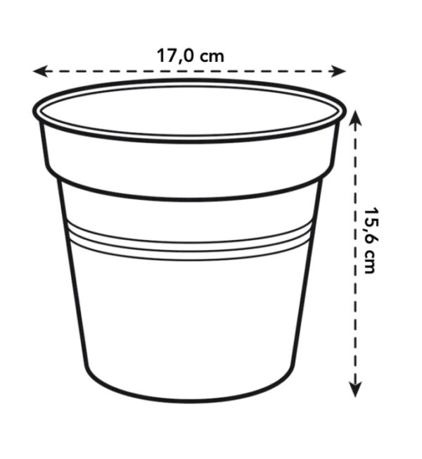 Istutuspott Green Basics 17x16cm leheroheline