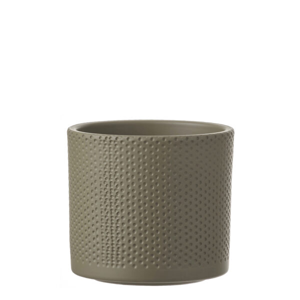 Lillepott Era reljeefne Ø13.5x h12.5cm roheline