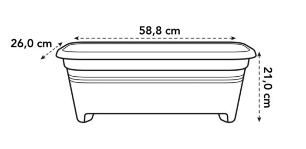 Rõdukast Green Basics jalgadel 60cm hall