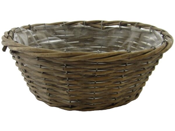 Punutud korv sisuga 19x8cm hall