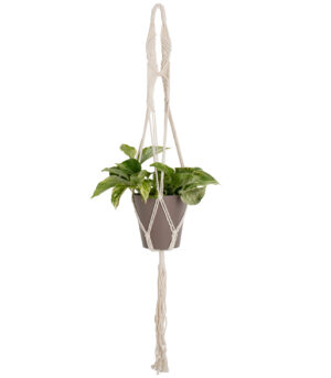 Lillepotihoidja Macrame seinale 100cm valge