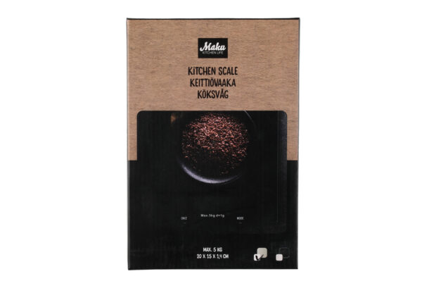 Maku Köögikaal 20x15x1,4cm must/valge