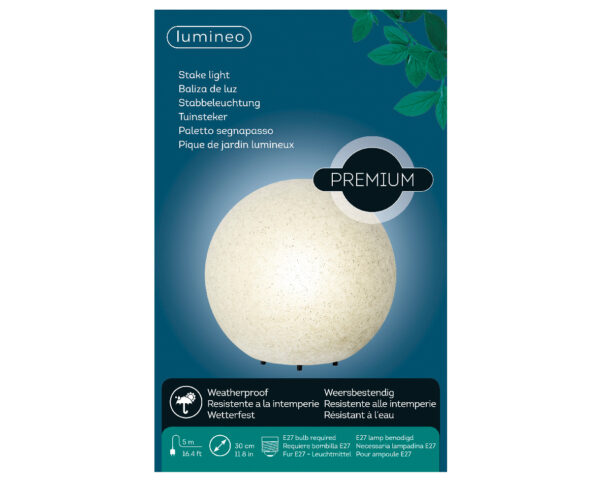 Aiavalgusti valge pall d30cm E27 25 W