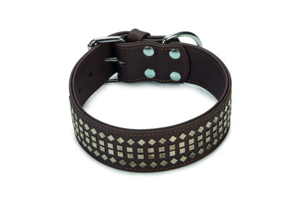 Beeztees kaelarihm koerale 43,5-49,5cm pruun nahast vintage