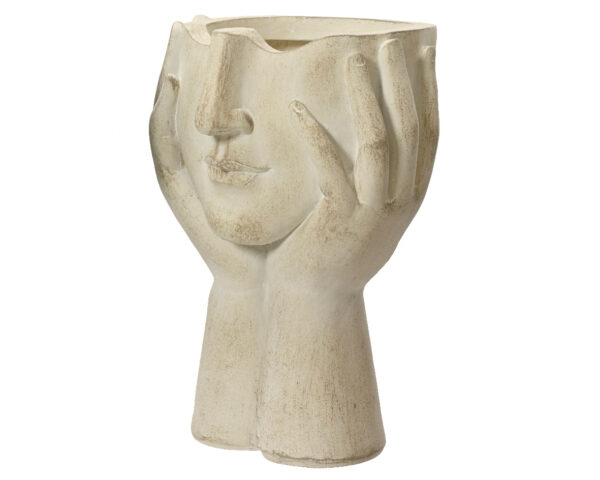 Lillepott nägu 24x22x h35cm off-white