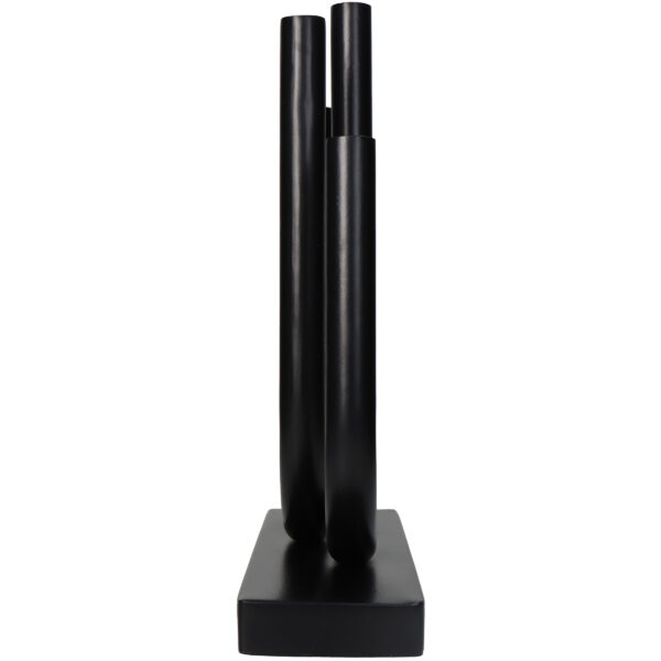 Küünlajalg 4le küünlale 36x9x31cm must