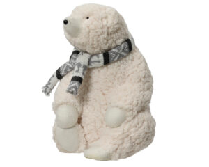 Jääkaru salliga ja istuv 22x23x h32cm valge