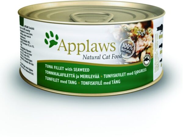 Applaws konserv kassile tuunikala ja vetikaga, 70g